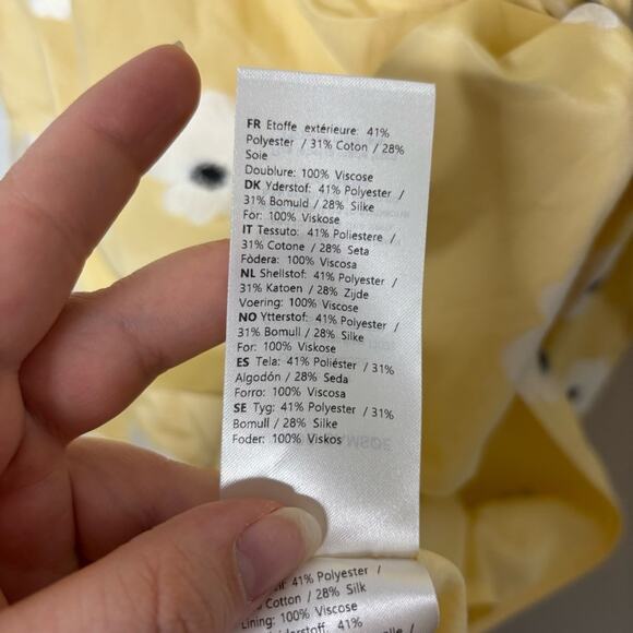 Samsoe Samsoe Celestina Floral Short Sleeve Cotton & Silk blend Dress size MED - Picture 10 of 12